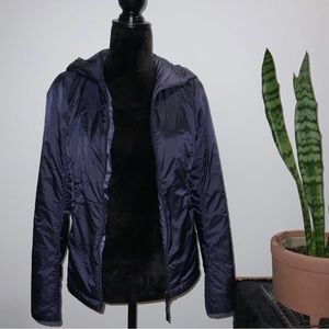 Lululemon Reversible Puffer Rain Jacket Navy Blue Size 2